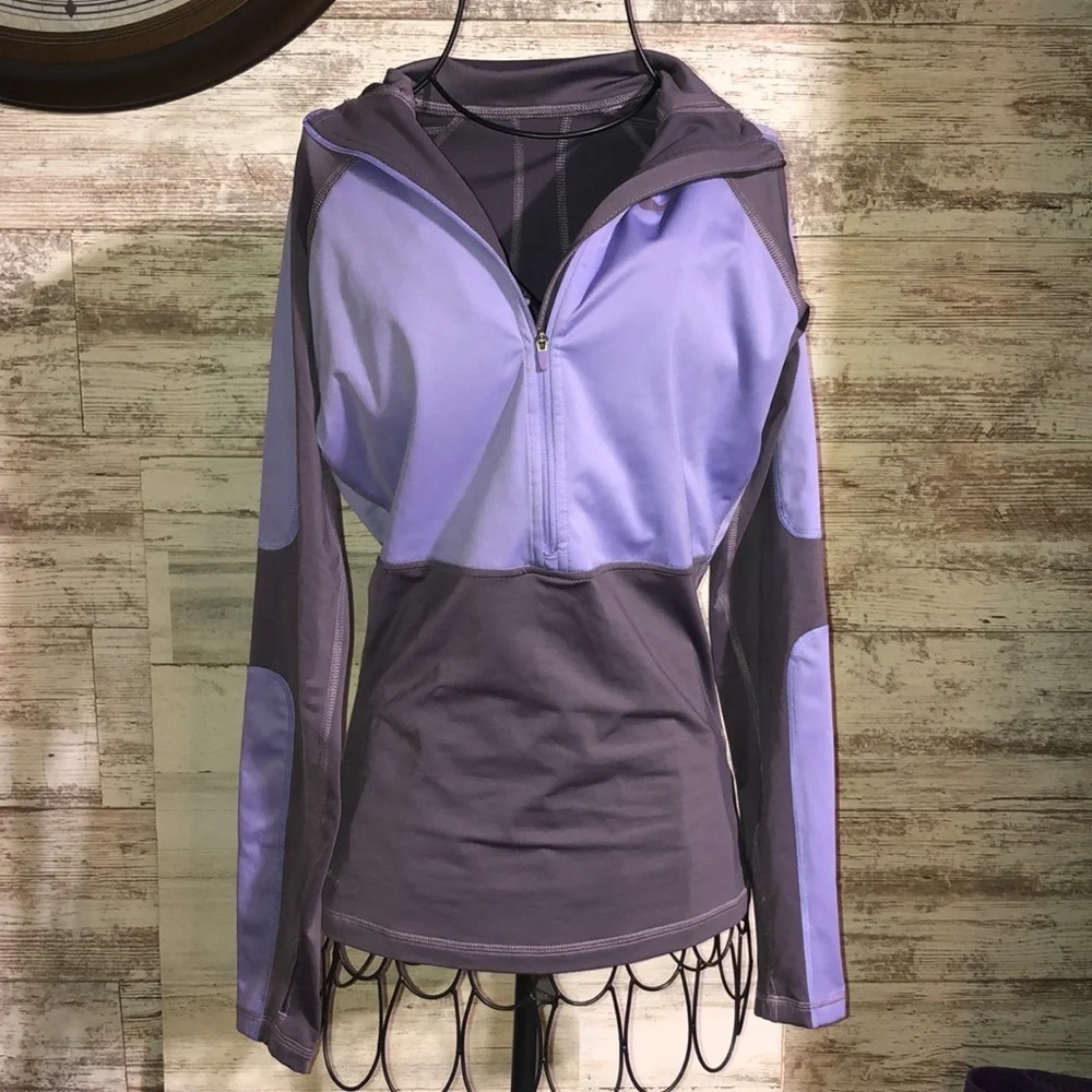 Nike pro lavender quarter zip sweatshirt size small active wear gym wear casual - Picture 6 of 7